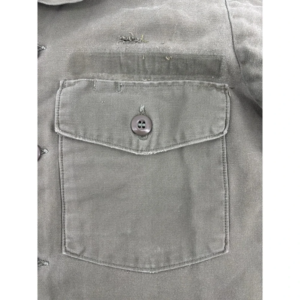 Vietnam Shirt OG-107 Mans Fatigue Cotton Sateen Olive Drab Military Jacket USGI